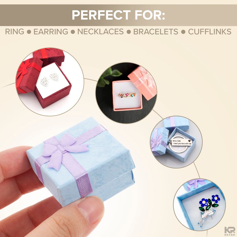 KETAR 24Pcs Small Gift Boxes for Jewelry - Wedding Ring Case for Wedding Rings Party Favor Jewelry Gift Box for Jewelry Organizer Ring Box Cardboard Jewelry Display Small Box for Gift Wedding Favor - Image 4